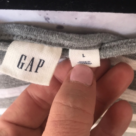Gap gray stripe t-shirt dress - Picture 3 of 3